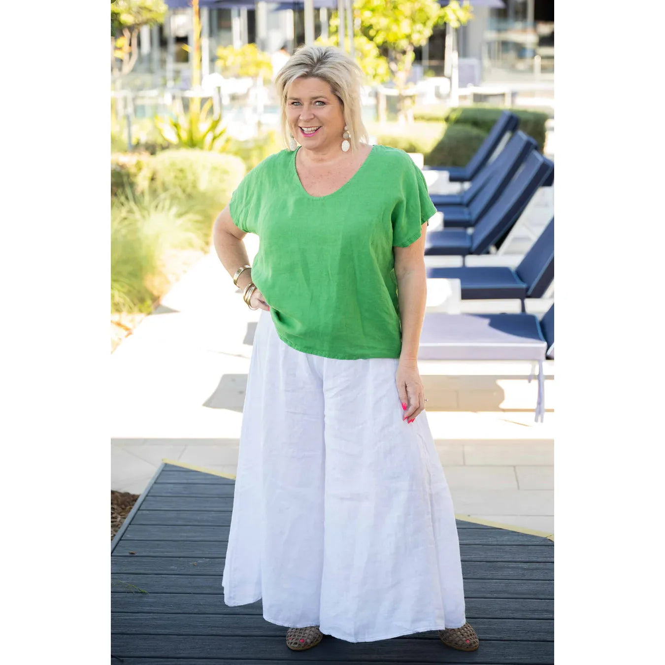 Linen Wide Leg Culotte
