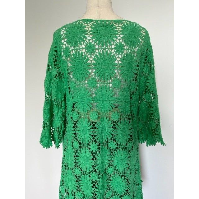 La Vie Boheme Duster - Lime Crochet Lace