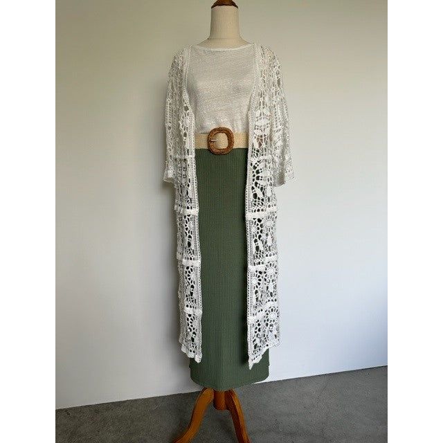 La Vie Boheme Duster - Ivory Crochet Lace