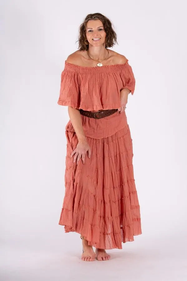 Peasant Cotton Top - Cinnamon