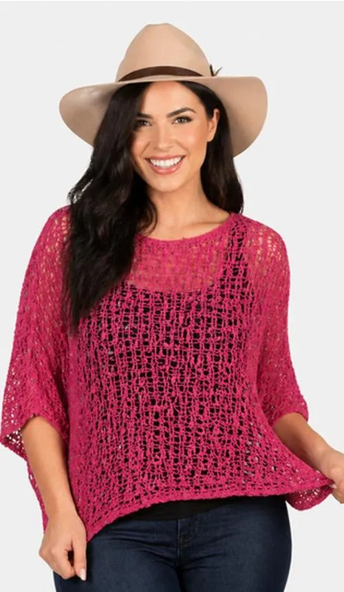 Mimpi Knit Top - Raspberry