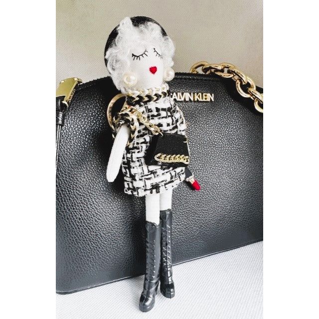 Parisian Doll Keyring Bag Charm - Glamour Boots
