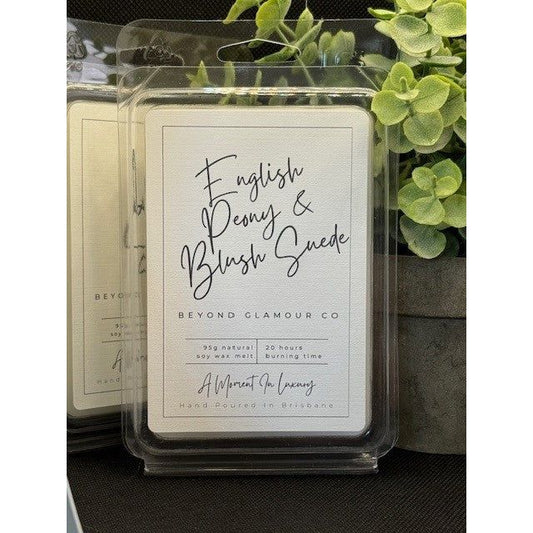 Coconut Soy Wax Melt - English Peony & Blush Suede