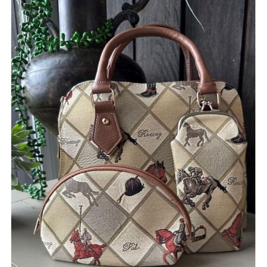 Tapestry Cosmetic Bag - Equestrian