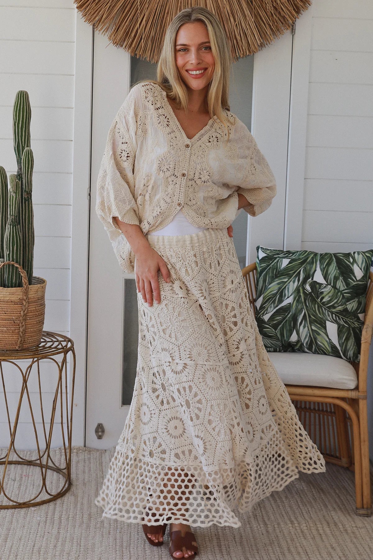 Willow Crochet Skirt - Natural