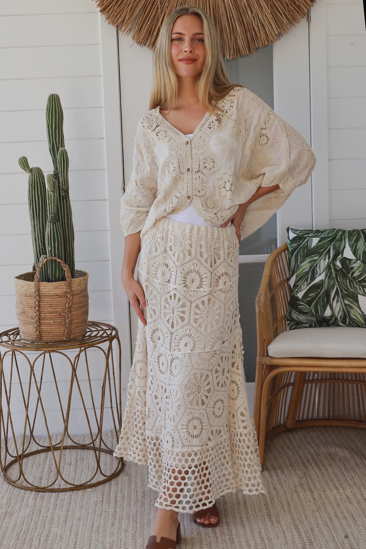 Willow Crochet Skirt - Natural