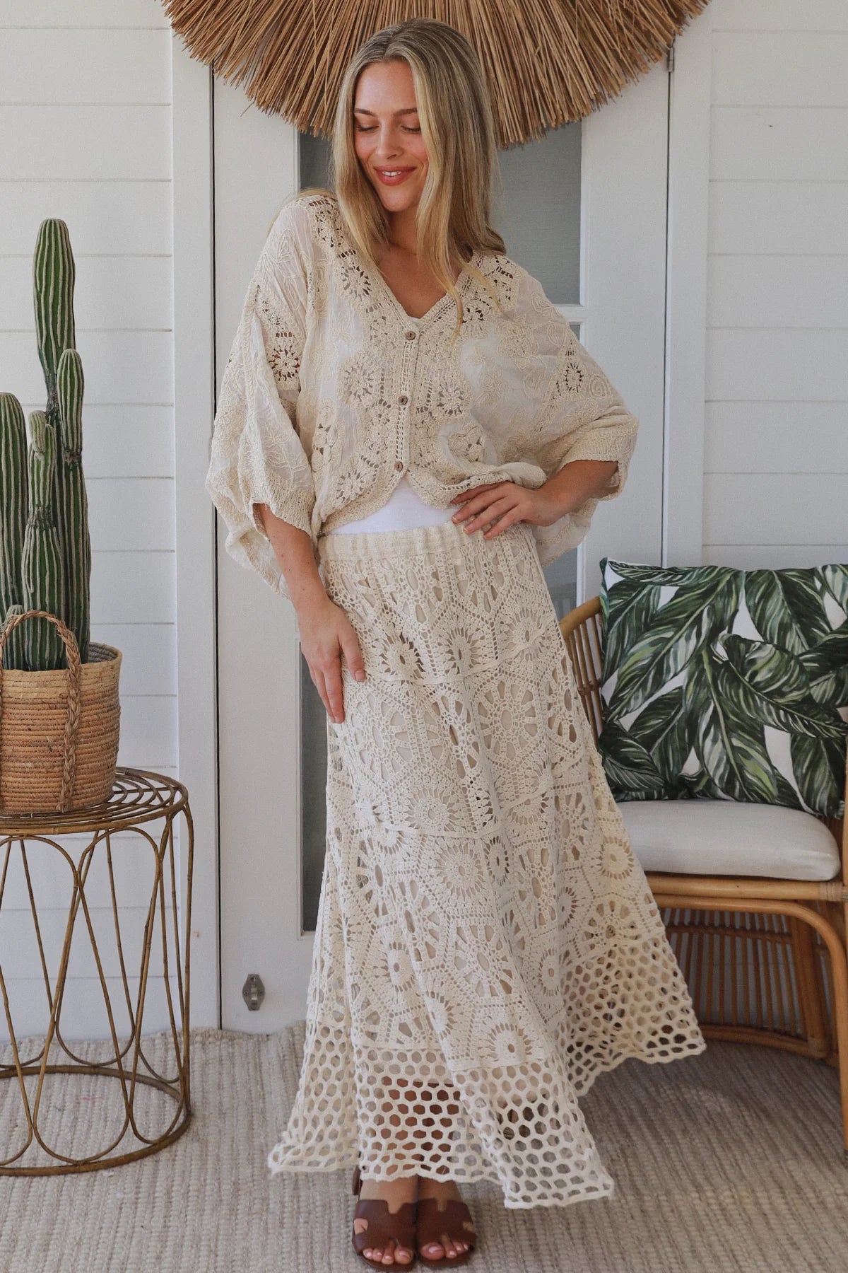 Willow Crochet Skirt - Natural