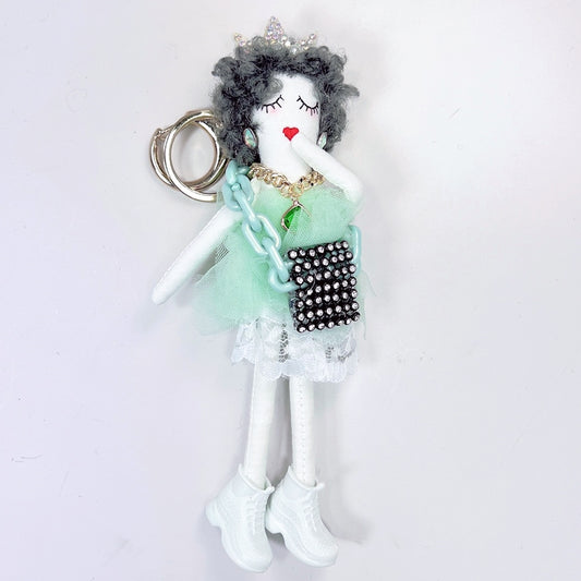Parisian Doll Keyring Bag Charm - Mint Queen