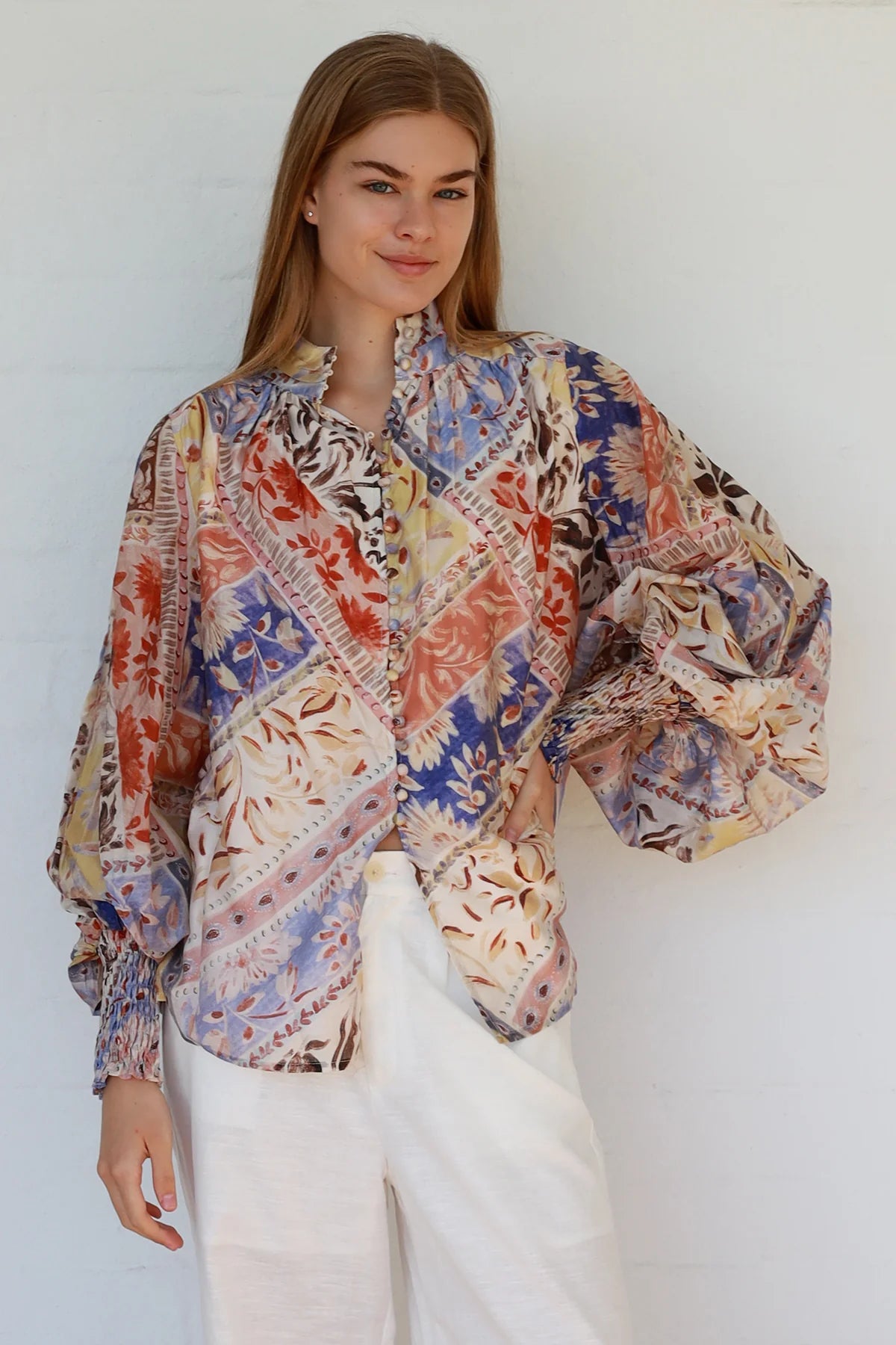 Charlotte Shirt - Azure Floral
