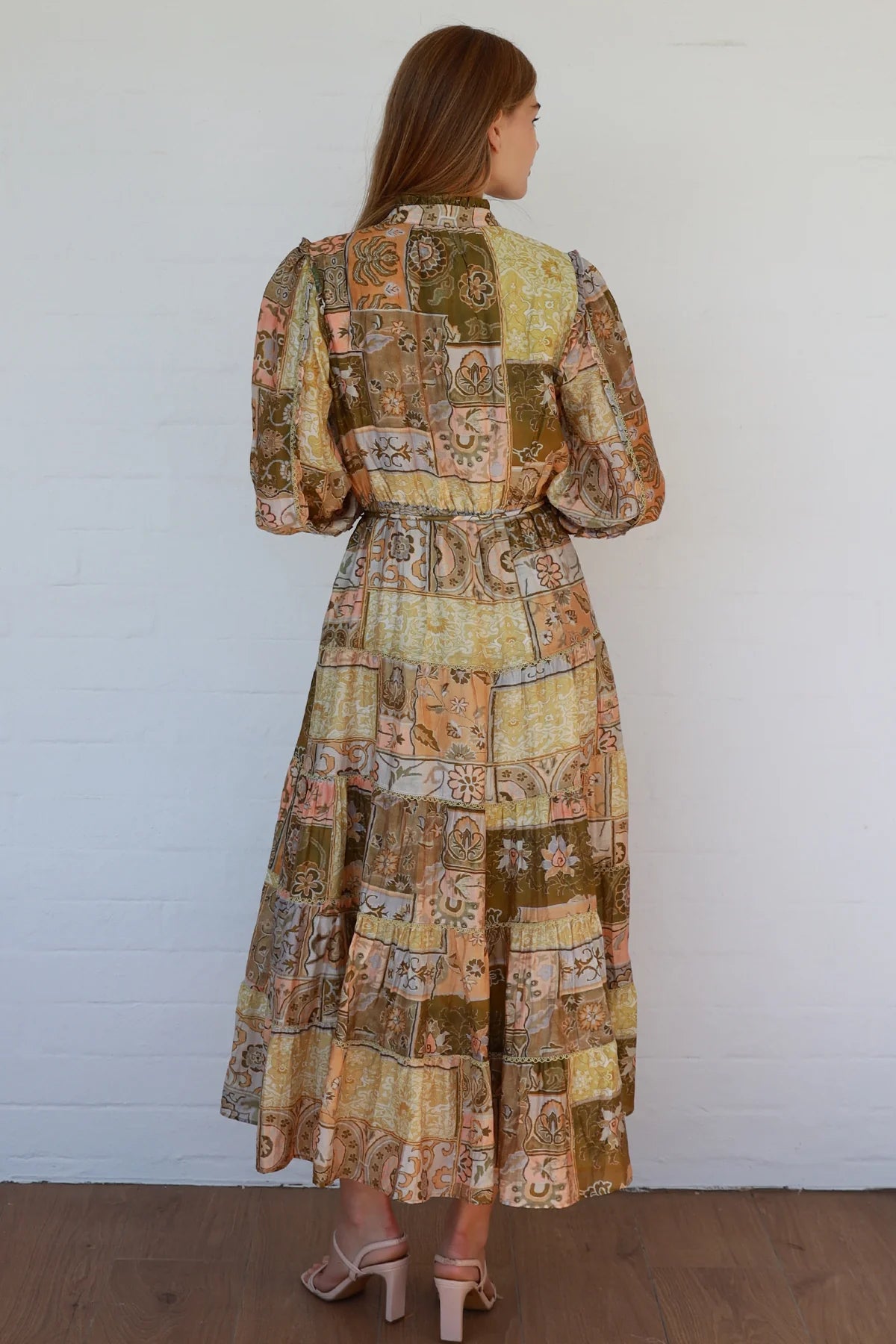 Charlotte Maxi - Olive Paisley